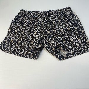 Eddie Bauer Black and Tan Patterned Women Shorts